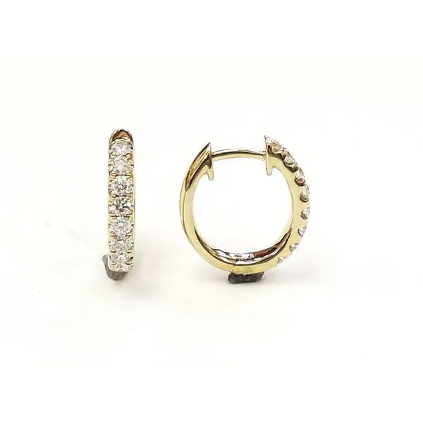 14K Yellow Gold Diamond Huggie .50TCW Steve Lennon & Co Jewelers  New Hartford, NY