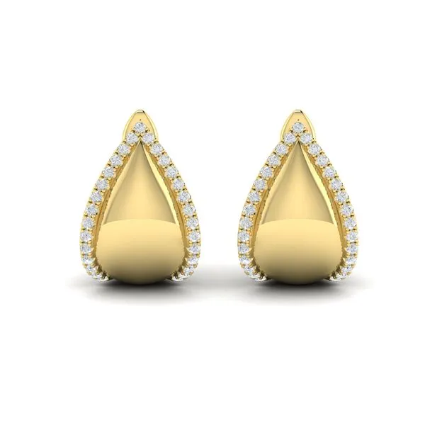 Vlora 14k YG Diamond Trinity Huggie Earrings .25tcw Steve Lennon & Co Jewelers  New Hartford, NY