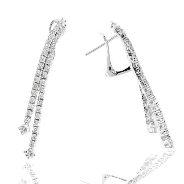 RG 14K White Gold Diamond Fancy Earrings Steve Lennon & Co Jewelers  New Hartford, NY