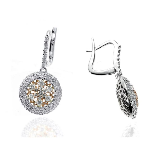 RG 14K White Gold Diamond Fancy Earrings Steve Lennon & Co Jewelers  New Hartford, NY