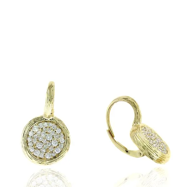 14K Yellow Diamond Earrings Steve Lennon & Co Jewelers  New Hartford, NY