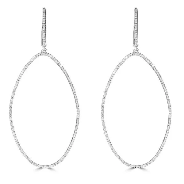 14KW 0.50 CTW Diamond Geometry Drop w/Lever back Earrings Steve Lennon & Co Jewelers  New Hartford, NY