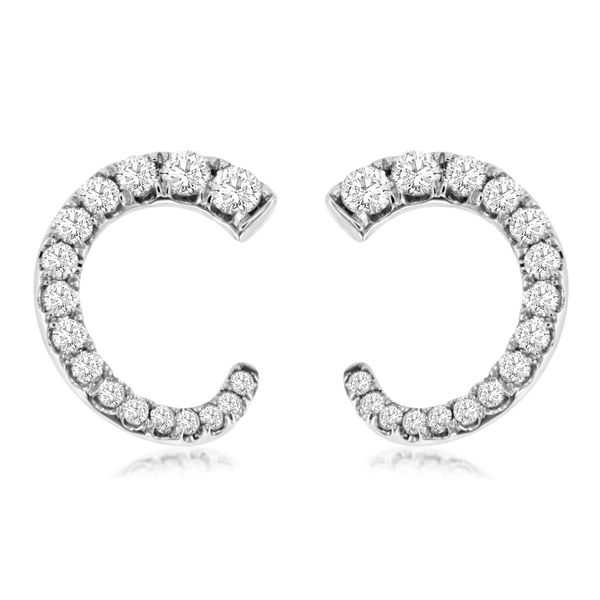 RJM 14K White Gold Diamond Fancy Earrings Steve Lennon & Co Jewelers  New Hartford, NY