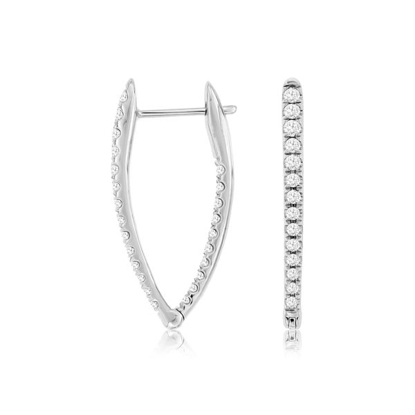 RJM 14K White Gold Diamond Fancy Earrings Steve Lennon & Co Jewelers  New Hartford, NY
