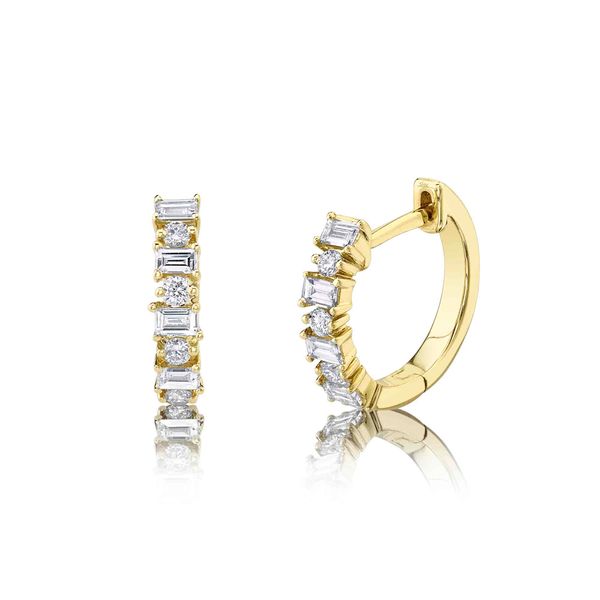 SHY 14K Yellow Gold Diamond Fancy Earrings Steve Lennon & Co Jewelers  New Hartford, NY
