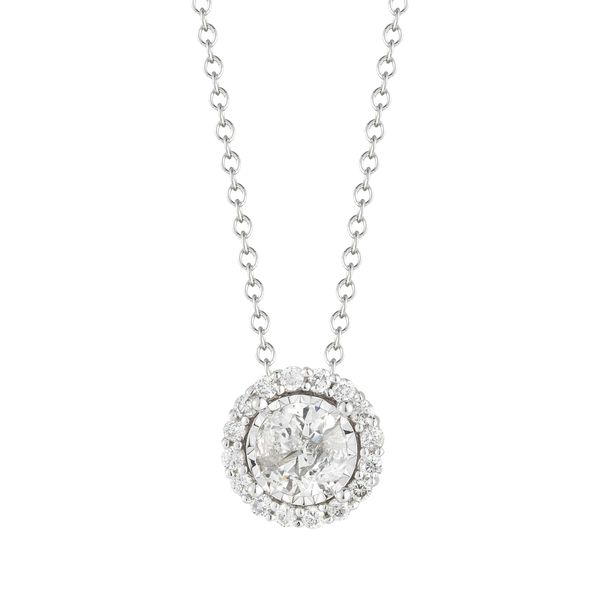 PAR 14K White Gold Diamond Classic Necklace/Pendant Steve Lennon & Co Jewelers  New Hartford, NY