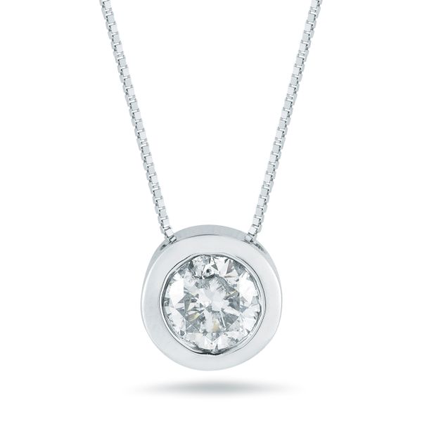 PAR 14K White Gold Diamond Classic Necklace/Pendant Steve Lennon & Co Jewelers  New Hartford, NY