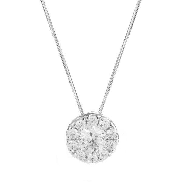 PAR 14K White Gold Diamond Classic Necklace/Pendant Steve Lennon & Co Jewelers  New Hartford, NY