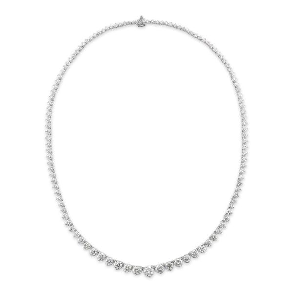 S. Lennon Classics - White 14 Karat Collar Necklace & Pendant Length 16 With 5.00Tw Various Shapes Diamonds S. Lennon & Co Jewelers New Hartford, NY