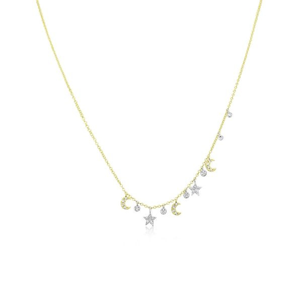 Meira T Yellow Diamond Cut 14 Karat Fancy Link Necklace With 18.00Tw Round Diamonds Steve Lennon & Co Jewelers  New Hartford, NY