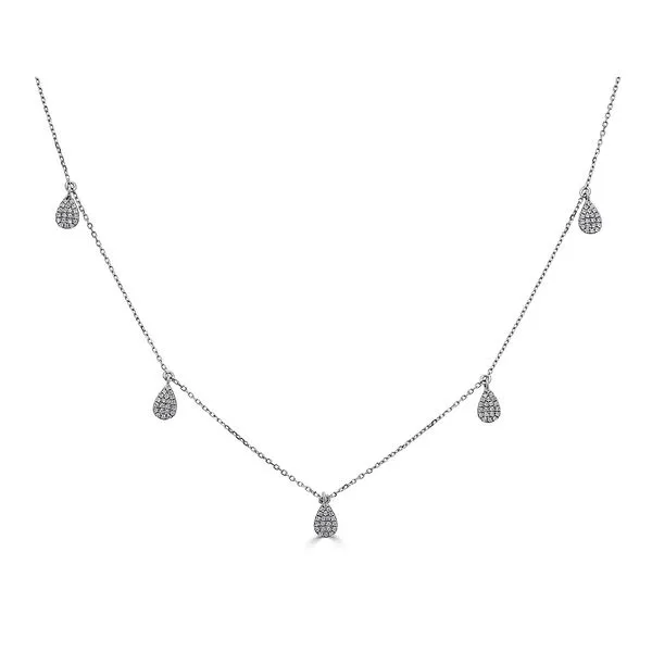 DIAMOND 5PS HANGING NECKLACE Steve Lennon & Co Jewelers  New Hartford, NY