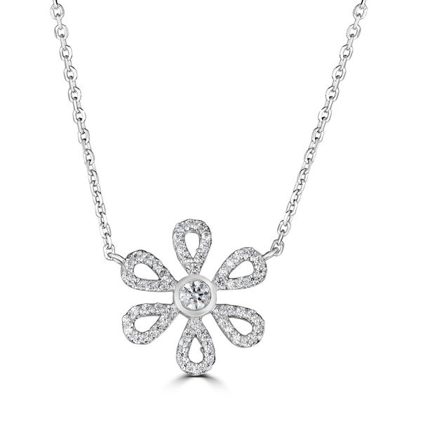 JG 14K White Gold Diamond  Fashion Necklace/ Pendant Steve Lennon & Co Jewelers  New Hartford, NY