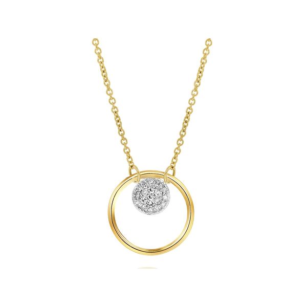 PH 14K Yellow Gold Diamond  Fashion Necklace/ Pendant Steve Lennon & Co Jewelers  New Hartford, NY