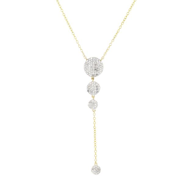 Phillips House 14KT Yellow Gold & Diamond Infinity Y Graduated Lariat Necklace Steve Lennon & Co Jewelers  New Hartford, NY