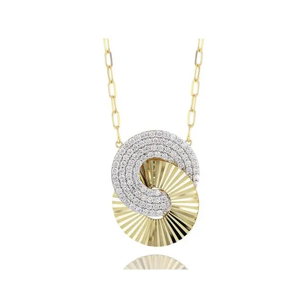 Phillips House 14KT Yellow Gold & Diamond Large Aura Interlocking Necklace Steve Lennon & Co Jewelers  New Hartford, NY