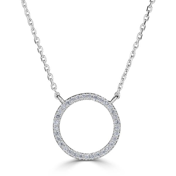 DIAMOND CIRCLE NECKLACE OUTLINE Steve Lennon & Co Jewelers  New Hartford, NY