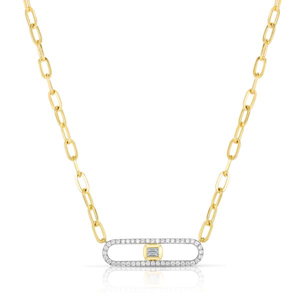 SU 14K Yellow Gold Diamond  Fashion Necklace/ Pendant Steve Lennon & Co Jewelers  New Hartford, NY