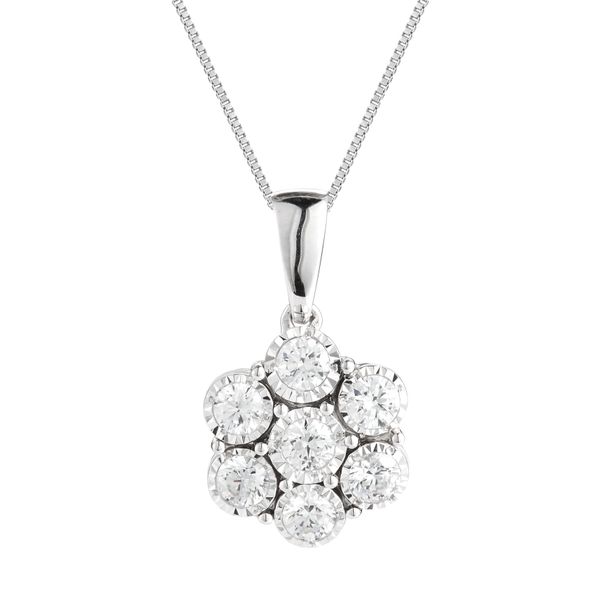 PAR 14K White Gold Diamond  Fashion Necklace/ Pendant Steve Lennon & Co Jewelers  New Hartford, NY