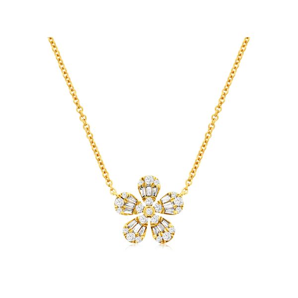 RJM 14K Yellow Gold Diamond  Fashion Necklace/ Pendant Steve Lennon & Co Jewelers  New Hartford, NY