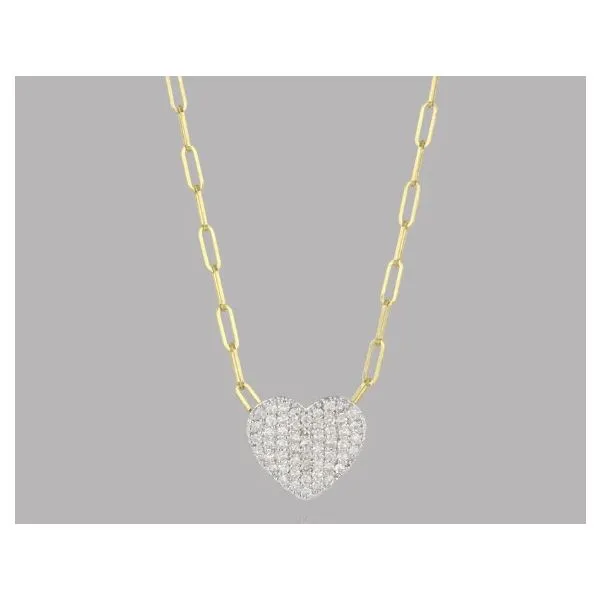 Phillips House - 14K Yellow Gold and Diamond Mini Infinity Heart Necklace, 55 Diamonds .27TCW Steve Lennon & Co Jewelers  New Hartford, NY