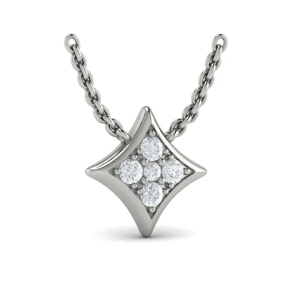 Vlora Estrella 14KT WG Diamond Cluster Star Pendant Necklace .17tcw Steve Lennon & Co Jewelers  New Hartford, NY