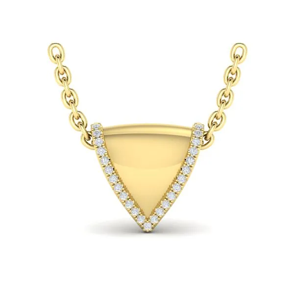 Vlora 14k YG Diamond Trinity Pendant .12tcw Steve Lennon & Co Jewelers  New Hartford, NY
