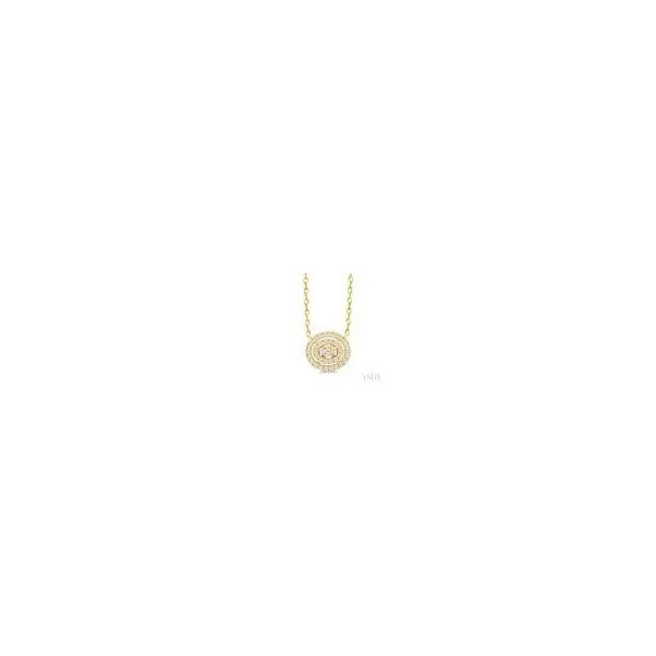 10kt Yellow Gold Double Halo Oval Shape Petite Round Cut Diamond Fashion Pendant .15tcw Steve Lennon & Co Jewelers  New Hartford, NY