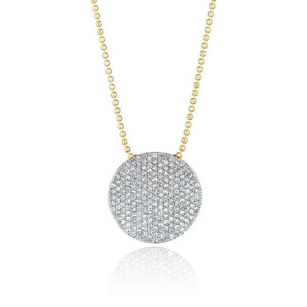 Phillips House - 14K Yellow Gold & Diamond 18mm Large Infinity Necklace with 191 Diamonds 1.00tcw Steve Lennon & Co Jewelers  New Hartford, NY
