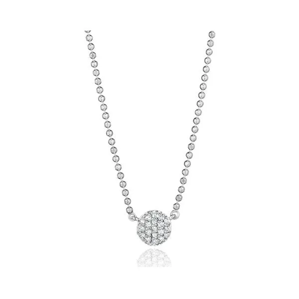 Phillips House 14kt White Gold Diamond Micro Infinity Necklace 19 Diamonds .1 TCW Steve Lennon & Co Jewelers  New Hartford, NY