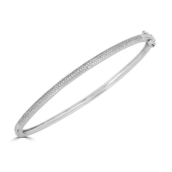 JG 14K White Gold Diamond Bracelet/ Bangle Steve Lennon & Co Jewelers  New Hartford, NY