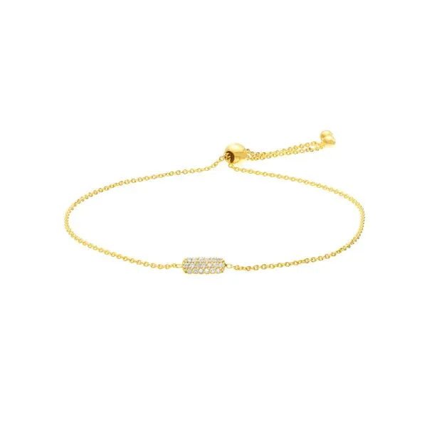14KT YELLOW GOLD 19DIAMOND--1/10TCW FANCY BOLO BRACELET Steve Lennon & Co Jewelers  New Hartford, NY