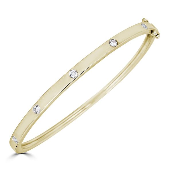 JG 14K Yellow Gold Diamond Bracelet/ Bangle Steve Lennon & Co Jewelers  New Hartford, NY