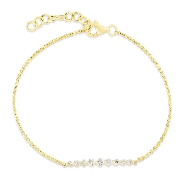 14K Yellow Gold Diamond Graduated Single Prong Bracelet Steve Lennon & Co Jewelers  New Hartford, NY