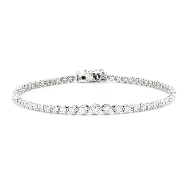 S. Lennon Classics - White 14 Karat Tennis Diamond Bracelets With 1.00Tw Rose Cut Diamonds Steve Lennon & Co Jewelers  New Hartford, NY