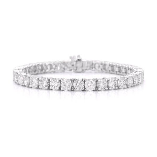 PAR 14K White Gold Diamond Tennis Bracelet Steve Lennon & Co Jewelers  New Hartford, NY