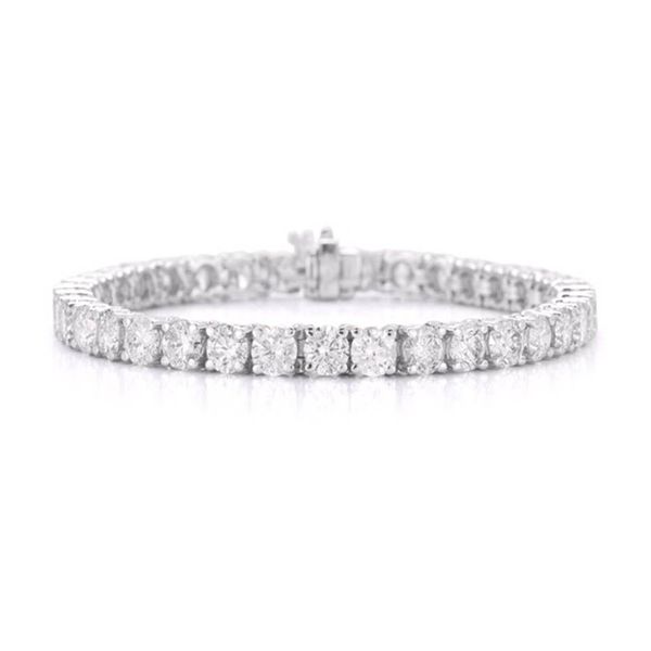 S. Lennon Classics - White 14 Karat Tennis Diamond Bracelets With 7.00Tw Round Diamonds Steve Lennon & Co Jewelers  New Hartford, NY