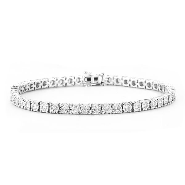 PAR 14K White Gold Diamond Tennis Bracelet Steve Lennon & Co Jewelers  New Hartford, NY