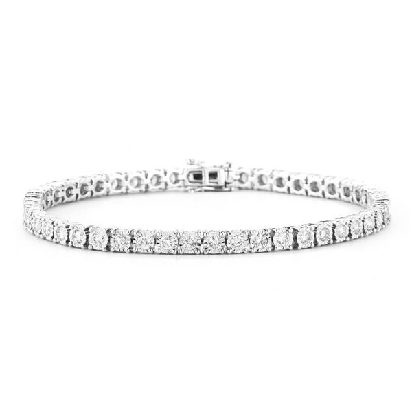 PAR 14K White Gold Diamond Tennis Bracelet Steve Lennon & Co Jewelers  New Hartford, NY