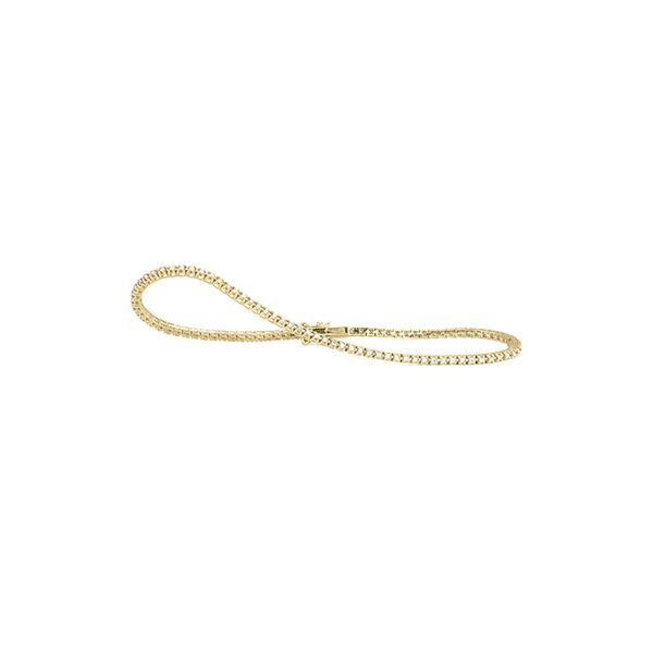 FB 14K Yellow Gold Diamond Tennis Bracelet Steve Lennon & Co Jewelers  New Hartford, NY