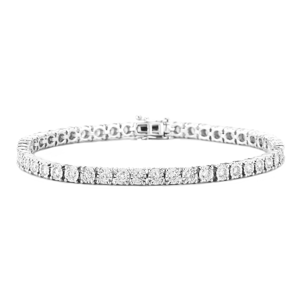 PAR 14K White Gold Diamond Tennis Bracelet Steve Lennon & Co Jewelers  New Hartford, NY
