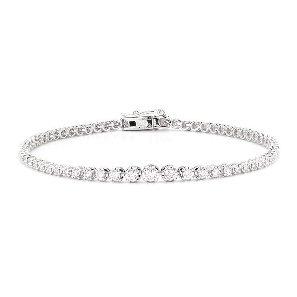 PAR 14K White Gold Diamond Tennis Bracelet Steve Lennon & Co Jewelers  New Hartford, NY