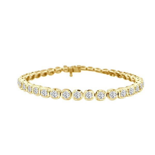 PAR 14K Yellow Gold Diamond Tennis Bracelet Steve Lennon & Co Jewelers  New Hartford, NY