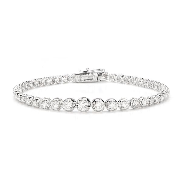 PAR 14K White Gold Diamond Tennis Bracelet Steve Lennon & Co Jewelers  New Hartford, NY