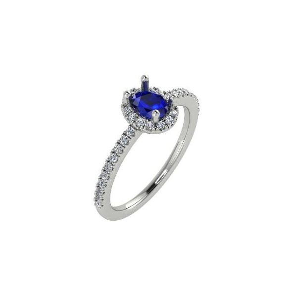 Fana Fine Jewelry 14Kt WG  Diamond and Emerald Ring .26tcw Image 2 Steve Lennon & Co Jewelers  New Hartford, NY
