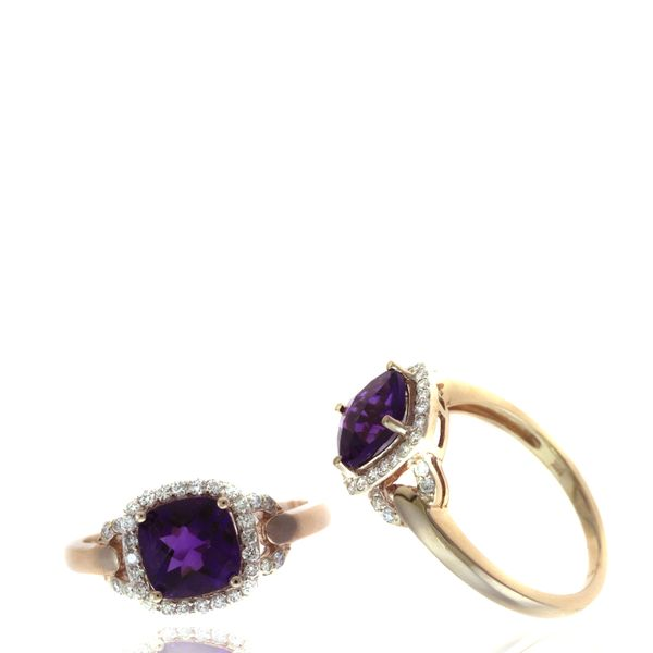 14KR Diamond and Amethyst Ring Steve Lennon & Co Jewelers  New Hartford, NY