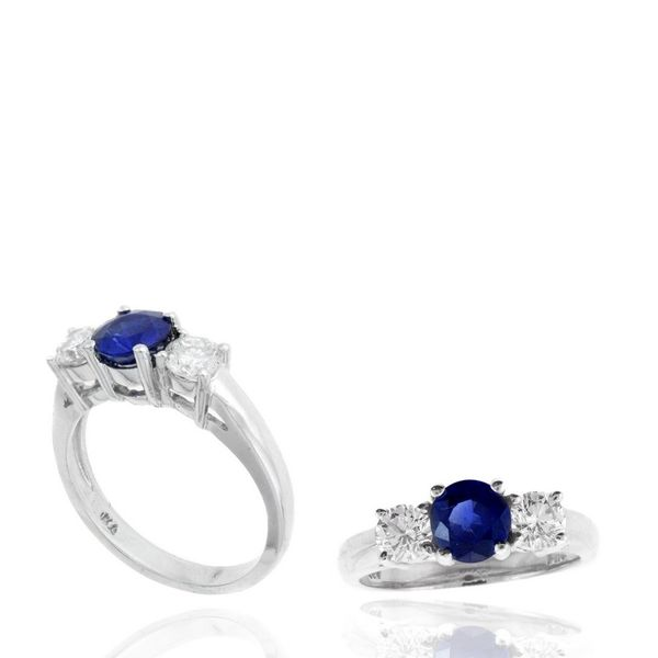 14KW Diamond and Sapphire Ring Steve Lennon & Co Jewelers  New Hartford, NY