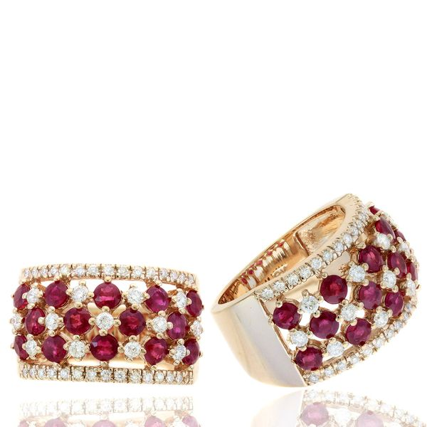 14KR Diamond and Ruby Ring Steve Lennon & Co Jewelers  New Hartford, NY