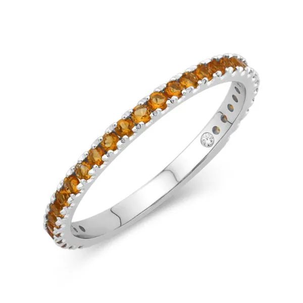 S. Lennon & Co. Signature Collection 14KT WG  Band with 29 Citrine .41TCW Steve Lennon & Co Jewelers  New Hartford, NY