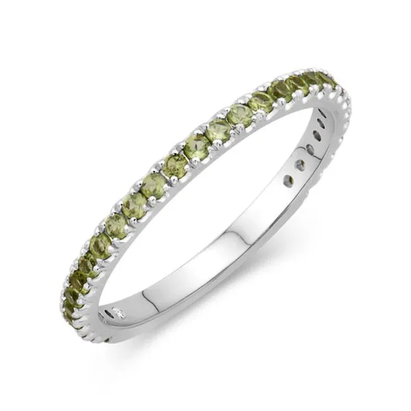 S. Lennon & Co. Signature Collection 14KT WG Band with 29 Peridot .55TCW S. Lennon & Co Jewelers New Hartford, NY