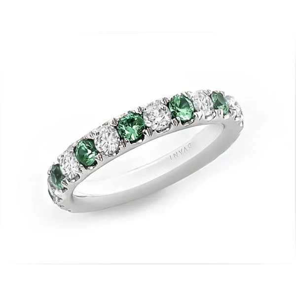 14KT Yellow Gold Alexandrite & Diamond Ring with 8 Round Diamonds .64tcw & 9 Round Alexandrites.84tcw (Shown in WG) Steve Lennon & Co Jewelers  New Hartford, NY